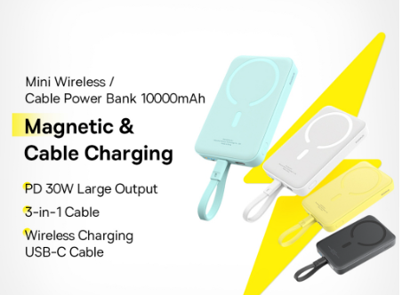Baseus Magnetic Mini Wireless Fast Charge Power Bank Type-C 10000mAh 30W