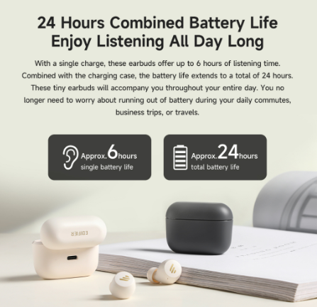 Edifier X3 Lite Wireless Earbuds with App Control Bluetooth V5.3 Built In Mic IP